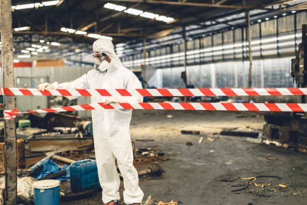 Professional Drug Lab Cleanup technician working in Long Beach, IN